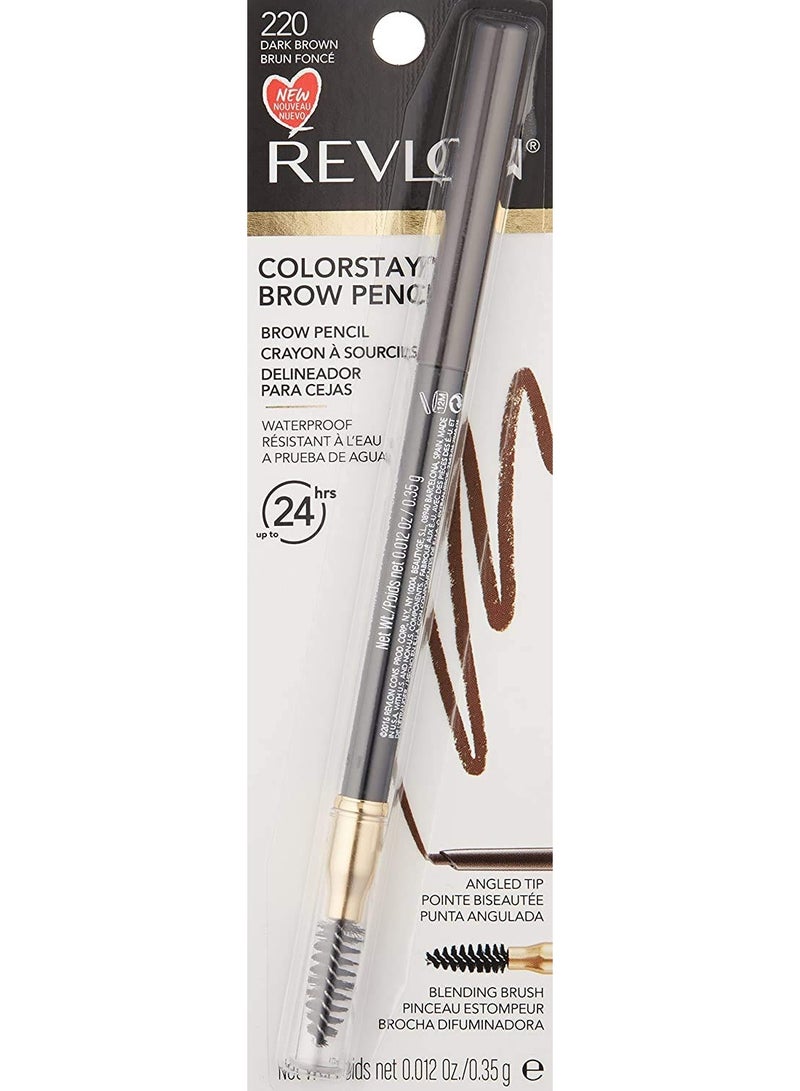 ريفلون قلم حواجب، مكياج عيون يدوم طويلاً مع فرشاة حواجب، مقاوم للماء، يدوم طويلاً، طرف دقيق مائل 0.35 جرام - Image 2