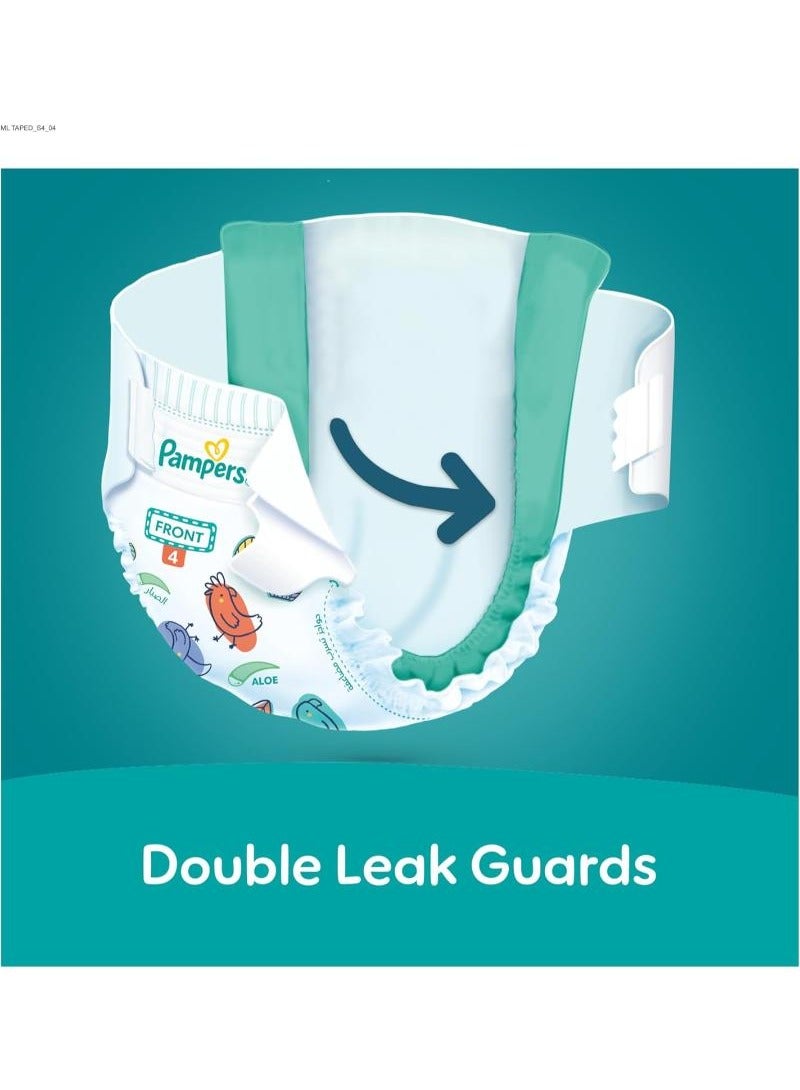 Pampers Rash Protection Size 4 9-14kg Taped Diapers Aloe Vera Lotion With 3x Fortified Layers For Leakage Giga Box  - Image 5