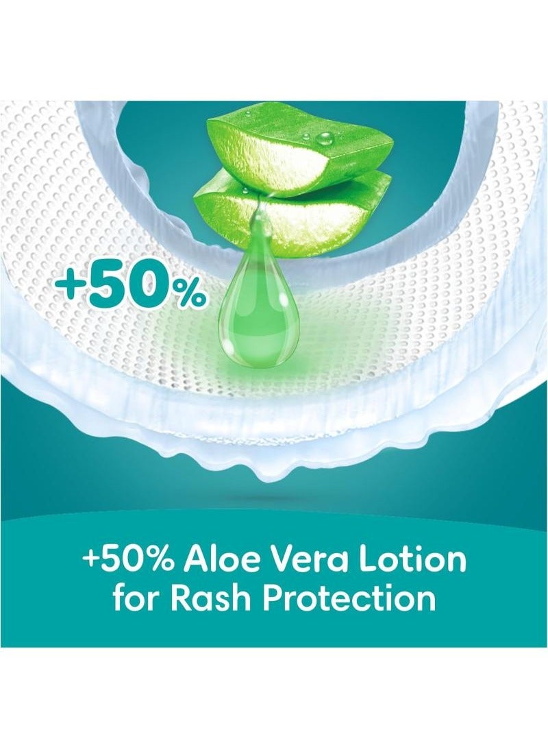 Pampers Rash Protection Size 4 9-14kg Taped Diapers Aloe Vera Lotion With 3x Fortified Layers For Leakage Giga Box  - Image 3