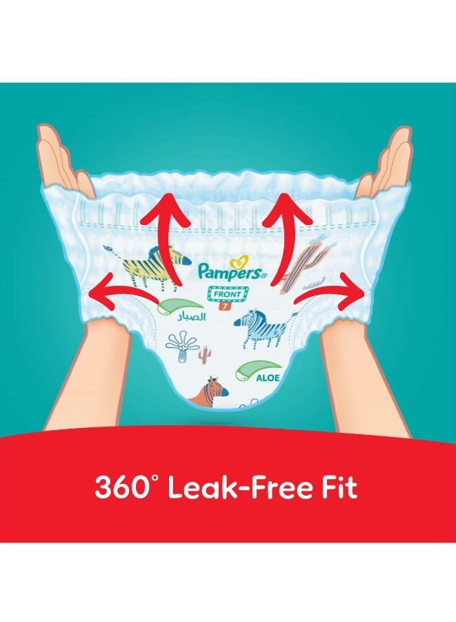 Pampers Rash And Leakage Protection Size 7 17+kg Pants Diapers With Aloe Vera Lotion Jumbo Box  - Image 3