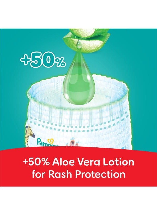 Pampers Rash And Leakage Protection Size 7 17+kg Pants Diapers With Aloe Vera Lotion Jumbo Box  - Image 4