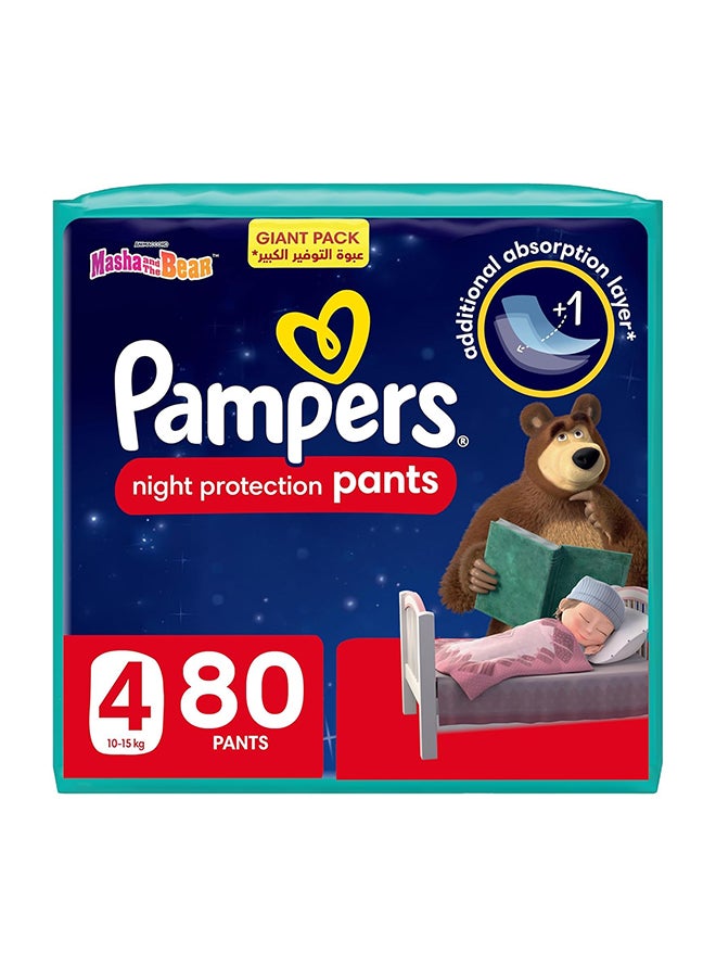 Pampers Baby-Dry Night Pants Diapers Additional Absorption Layer For Overnight Leakage Protection Size 6 16+kg 80 Diaper Count  - Image 1