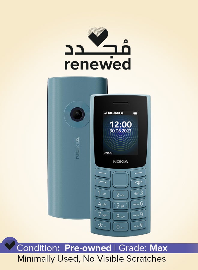 NOKIA Renewed - 110 Dual SIM 4G Keypad Phone - Aqua - Image 1