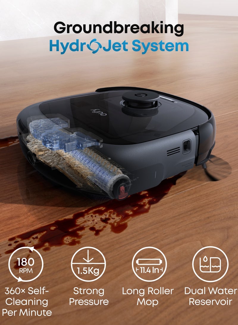 إيوفي روبوت مكنسة أوكمني E28، نظام هايدرو جيت™، منظف عميق محمول، شفط توربو، فرشاة ديو سبايرل™ لفك التشابك، ذراع كورن روفر™ - Image 2