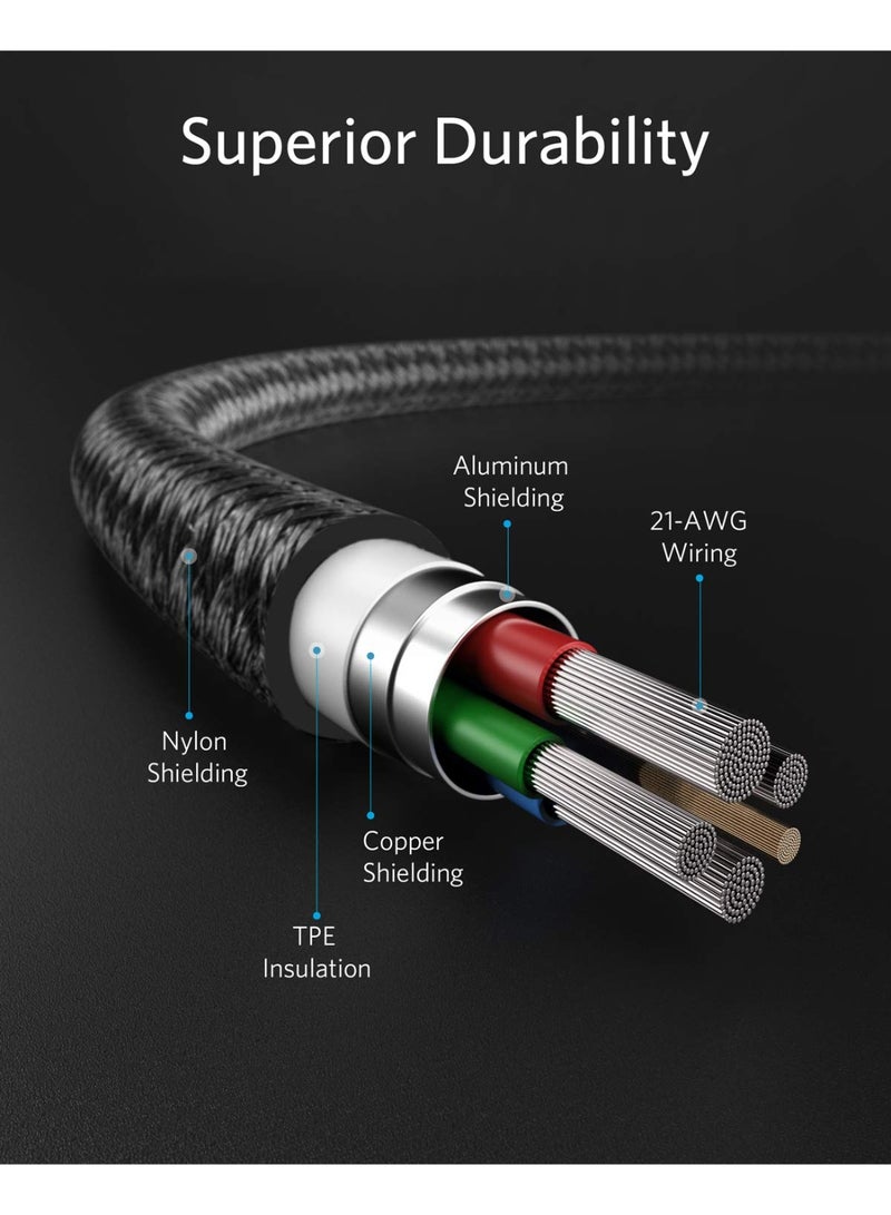 Anker New Nylon USB C to Lightning Cable, Apple MFi Certified for iPhone 14 Series, and More (3.3FT) - Black - Image 2
