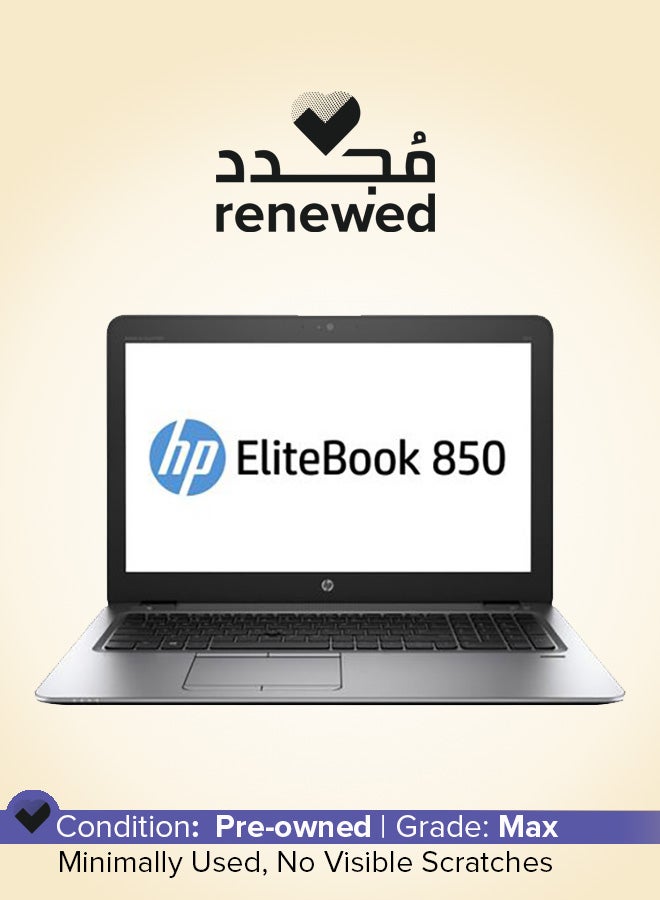 HP Renewed - Elitebook 850 G4 (2019) Laptop With 15.6-Inch FHD Display,Intel Core i5 Processor/7th Gen/Dual Core/16GB RAM/256GB SSD/Intel HD Graphics 620/Windows 11 Arabic Silver  - Image 1