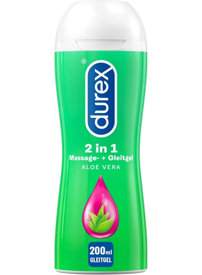 Durex Play Massage 2 In 1 Lubricant Soothing Aloe Vera, Assorted 200ml
