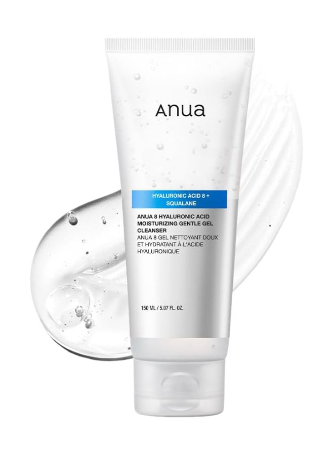 انوا منظف جل مرطب لطيف، لغسل الوجه الرغوي اليومي المرطب، مقشر مع حمض الهيالورونيك + سكوالان - Image 1
