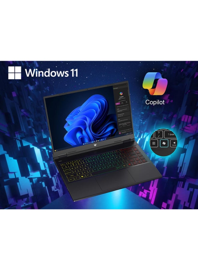 Predator Helios Neo 14 Gaming Laptop With 14.5-Inch WQXGA Display, Core Ultra 7 155U Processor/16GB RAM/1TB SSD/GeForce RTX 4070 Graphics/Windows 11 Pro English Black