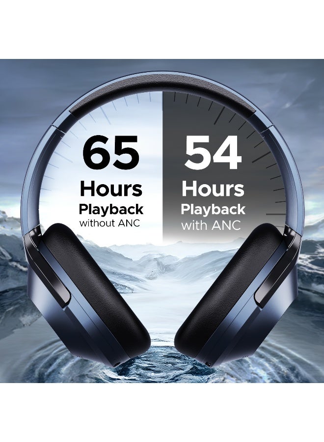 boAt Nirvana 751 ANC w/ Hybrid Active Noise Cancellation(~33dB), 65Hrs Battery, Fast Charge, Ambient Mode, Integrated Controls, Bluetooth Headphones with Mic Bold Blue - Image 3
