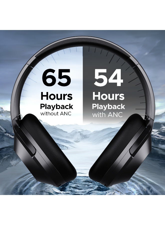 boAt Nirvana 751 ANC w/ Hybrid Active Noise Cancellation(~33dB), 65Hrs Battery, Fast Charge, Ambient Mode, Integrated Controls, Bluetooth Headphones with Mic Gunmetal Grey - Image 3