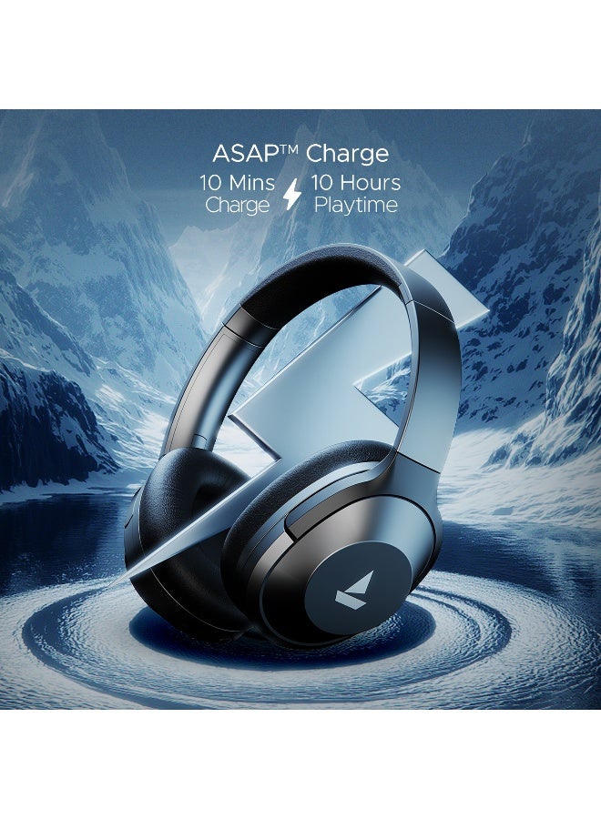 boAt Nirvana 751 ANC w/ Hybrid Active Noise Cancellation(~33dB), 65Hrs Battery, Fast Charge, Ambient Mode, Integrated Controls, Bluetooth Headphones with Mic Gunmetal Grey - Image 4