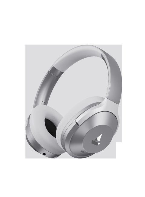 Nirvana 751 ANC w/ Hybrid Active Noise Cancellation(~33dB), 65Hrs Battery, Fast Charge, Ambient Mode, Integrated Controls, Bluetooth Headphones with Mic Sterling Silver