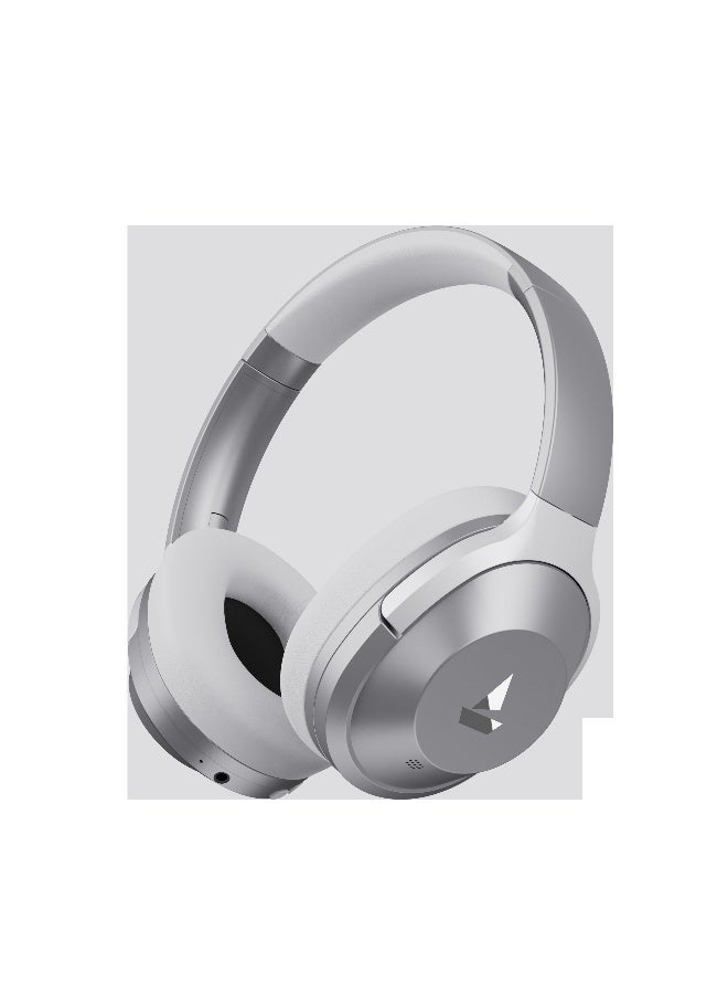 boAt Nirvana 751 ANC w/ Hybrid Active Noise Cancellation(~33dB), 65Hrs Battery, Fast Charge, Ambient Mode, Integrated Controls, Bluetooth Headphones with Mic Sterling Silver - Image 1