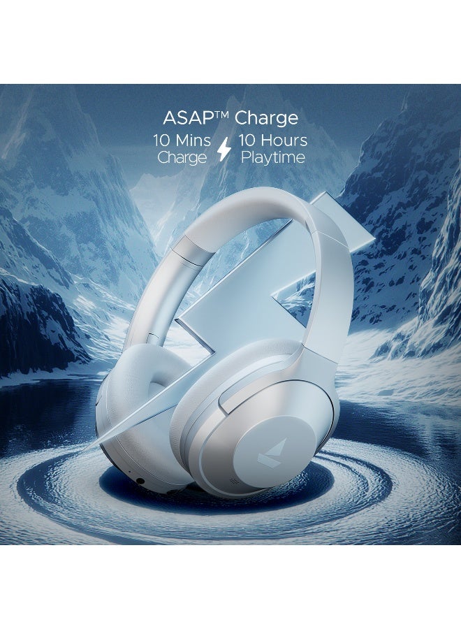 boAt Nirvana 751 ANC w/ Hybrid Active Noise Cancellation(~33dB), 65Hrs Battery, Fast Charge, Ambient Mode, Integrated Controls, Bluetooth Headphones with Mic Sterling Silver - Image 4