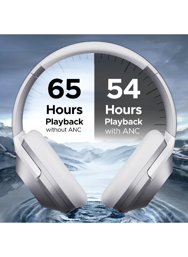 boAt Nirvana 751 ANC w/ Hybrid Active Noise Cancellation(~33dB), 65Hrs Battery, Fast Charge, Ambient Mode, Integrated Controls, Bluetooth Headphones with Mic Sterling Silver - Image 3