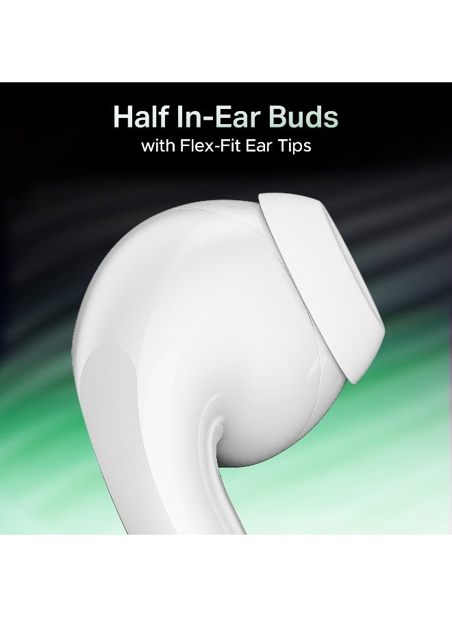 boAt Airdopes 101v2 w/ Dual Mic ENx Tech, 35Hrs Playtime, Beast Mode (50ms Low Latency), IWP Tech, IPX4, Bluetooth v5.4 Smoke White - Image 5