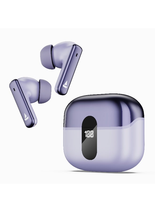 boAt Airdopes 181 Pro TWS Earbuds w/ 100 HRS Playback, 4 Mics ENx Technology, ASAP Charge, Bluetooth v5.3 Lilac Serenity  - Image 1