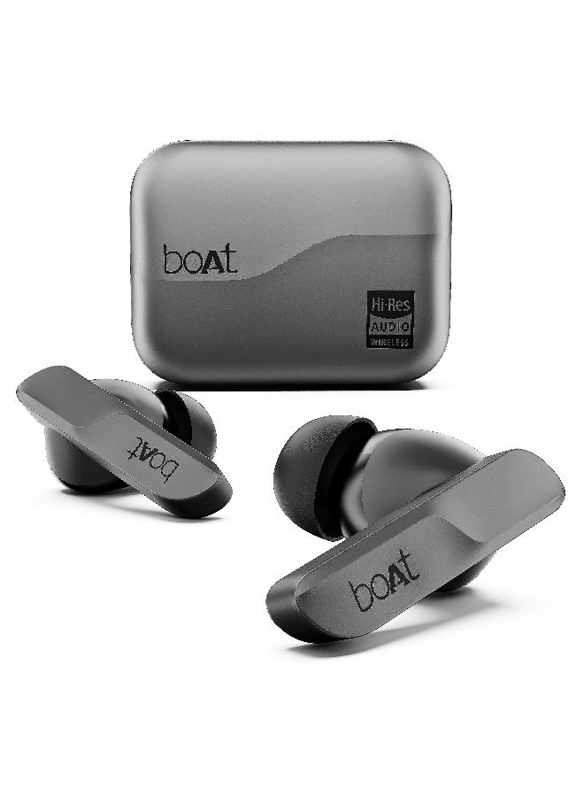 boAt Airdopes 800 HiDef TWS in Ear Earbuds w/ Hi-Res Audio LDAC, 4Mic ENx, ASAP Charge, IPX5, Low Latency, Dual Pairing, BTv5.3 Graphite Grey  - Image 1