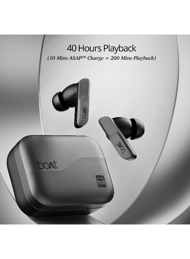 boAt Airdopes 800 HiDef TWS in Ear Earbuds w/ Hi-Res Audio LDAC, 4Mic ENx, ASAP Charge, IPX5, Low Latency, Dual Pairing, BTv5.3 Graphite Grey  - Image 3