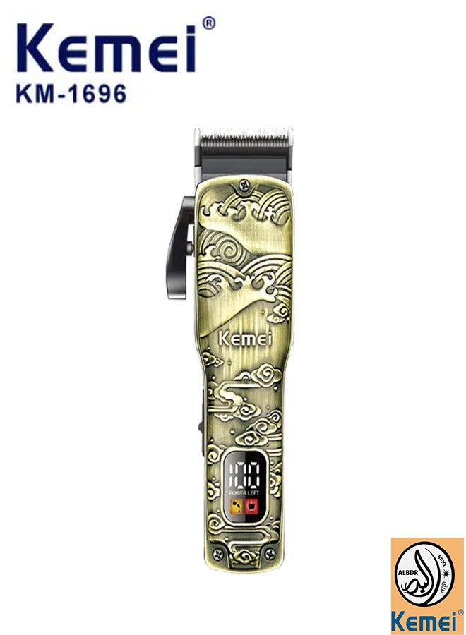 Kemei Hair Clipper with Adjustable Blades Zinc Alloy 2000mAh KM-1696 (Saudi Version)  - Image 2