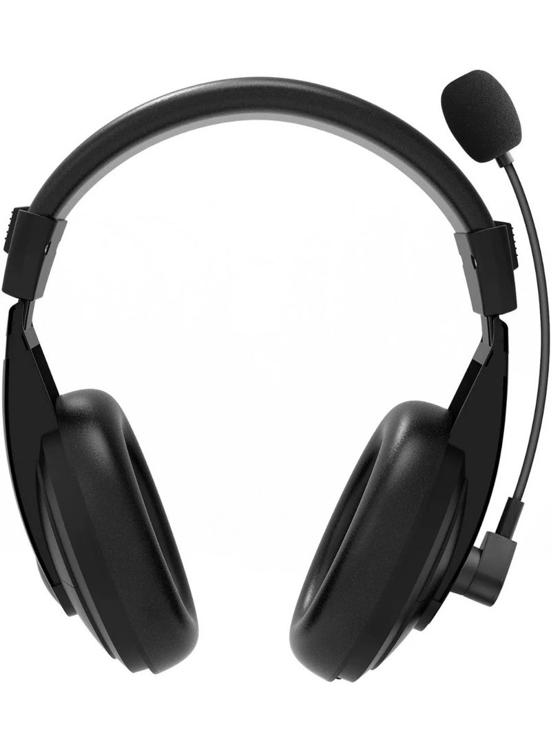رابو H150 USB Wired Headset, 40mm Driver, 360° Microphone Adjustment, USB 3.0/2.0 Interface, 1.9m Cable Length, Black  - Image 2
