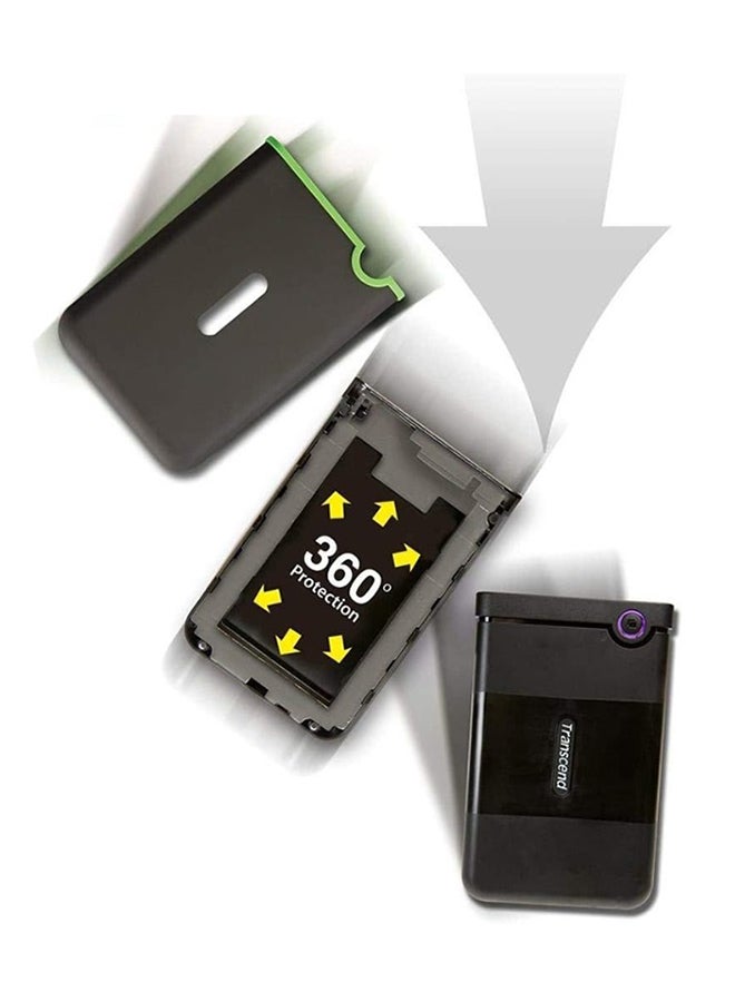 Transcend StoreJet External HDD - USB 3.1 Gen1 | Excellent Anti-Shock Protection | One Touch auto Backup | 2 TB  - Image 4