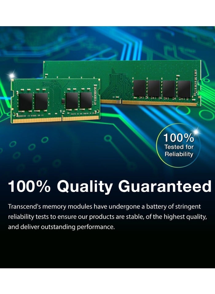 Transcend JetRAM SODIMM 8GB DDR4 3200   Mhz | CL22 1.2V | JM3200HSG8G | Laptop Memory RAM - 4inch Green  - Image 5