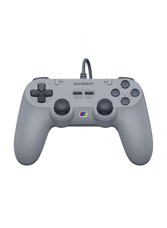 جيم سير وحدة تحكم سلكية Tegenaria Lite لجهاز الكمبيوتر، معدل استقصاء سلكي 1000Hz، عصي تحكم بتأثير هول وزرين قابلين لإعادة البرمجة، اهتزاز مزدوج، توربو، وحدة تحكم ألعاب للكمبيوتر الشخصي لـ Steam/Android/iOS/Switch - Image 1