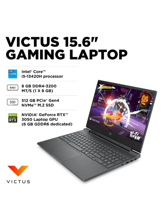 HP Victus 15 Gaming Laptop With 15.6-Inch Full HD Display, Intel Core i5-13420H Processor/16GB RAM/512GB SSD/6GB Nvidia Geforce RTX 3050 Graphics/Windows 11 English Black  - Image 2