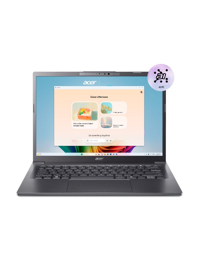 أيسر Aspire 14 AI Laptop With 14-Inch Display, Core Ultra 9-288V Processor/32GB RAM/1TB SSD/Intel Arc Graphics/Windows 11 English/Arabic Steel Gray  - Image 1