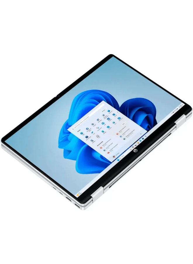 HP (نسخة محدثة) لابتوب أومني بوك 5 القابل للتحويل مع شاشة WUXGA بحجم 14 بوصة، معالج كور 5 120U/ذاكرة وصول عشوائي 8 جيجابايت/قرص صلب SSD بسعة 512 جيجابايت/رسومات إنتل آرك/ويندوز 11 هوم إنجليزي فضي جليدي - Image 4