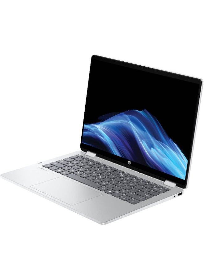 HP (نسخة محدثة) لابتوب أومني بوك 5 القابل للتحويل مع شاشة WUXGA بحجم 14 بوصة، معالج كور 5 120U/ذاكرة وصول عشوائي 8 جيجابايت/قرص صلب SSD بسعة 512 جيجابايت/رسومات إنتل آرك/ويندوز 11 هوم إنجليزي فضي جليدي - Image 2