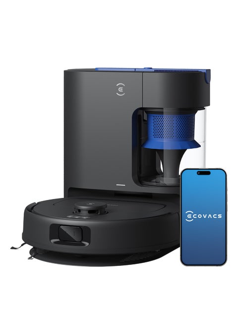 ديبوت N20e بلس جهاز تنظيف روبوتي، مكنسة كهربائية بقوة شفط 10000Pa مع محطة بدون كيس، مضادة لتشابك الشعر، مدة تشغيل 350 دقيقة، تسلق عتبة باب بارتفاع 20 مم، تخطيط مسار ذكي TrueMapping