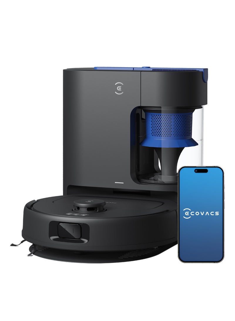 ecovacs Deebot N20e Plus Robotic Cleaner, 10000Pa Robot Vacuum Cleaner with Bagless Station, Anti-Hair Tangle, 350 Minutes Runtime, 20 mm Door Threshold Climbing, TrueMapping Intelligent Path Planning 350 ml 45 W YDLX11-3 black - Image 1