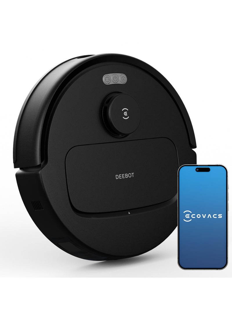 إيكوفاكس Deebot N20e Robot Vacuum Cleaner with Mop, 10000Pa Strongest Suction Robotic Vacuum, Anti-Hair Tangle, 350 Minutes Runtime, 20 mm Door Threshold Climbing, TrueMapping Intelligent Path Planning 350 ml 45 W YDLX11-3 black  - Image 1