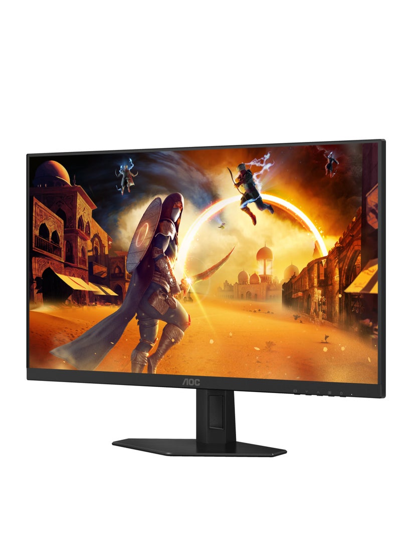 اي او سي شاشة ألعاب AOC 24G4XE، 23.8 بوصة، IPS، دقة FHD 1920x1080، معدل تحديث 180 هرتز، 0.5 مللي ثانية، HDR10، متوافقة مع FreeSync وG-SYNC، منفذ HDMI مزدوج، منفذ DisplayPort، مكبرات صوت مدمجة، تصميم بدون إطار - أسود  - Image 5