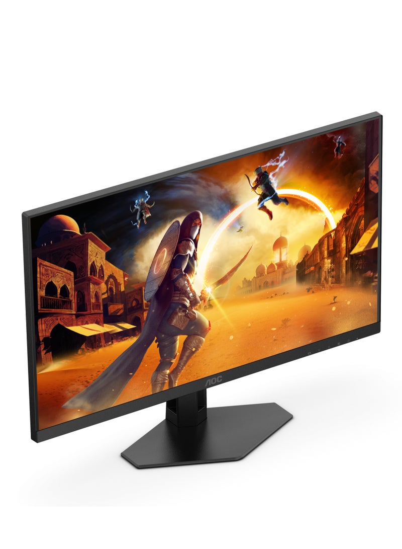 اي او سي شاشة ألعاب AOC 24G4XE، 23.8 بوصة، IPS، دقة FHD 1920x1080، معدل تحديث 180 هرتز، 0.5 مللي ثانية، HDR10، متوافقة مع FreeSync وG-SYNC، منفذ HDMI مزدوج، منفذ DisplayPort، مكبرات صوت مدمجة، تصميم بدون إطار - أسود  - Image 4