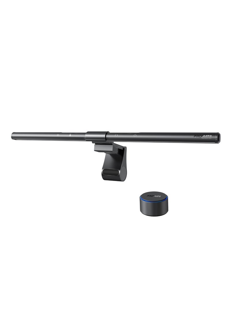 Promate Monitor Light, 50cm 21” to 49” Screen LED Bar with Wireless Remote Control, 45° Angle Asymmetrical Light Design, Anti-Glare and Adjustable Light Modes for Monitors, Computers, Work/Office, Horizon-50 Black Black - Image 1