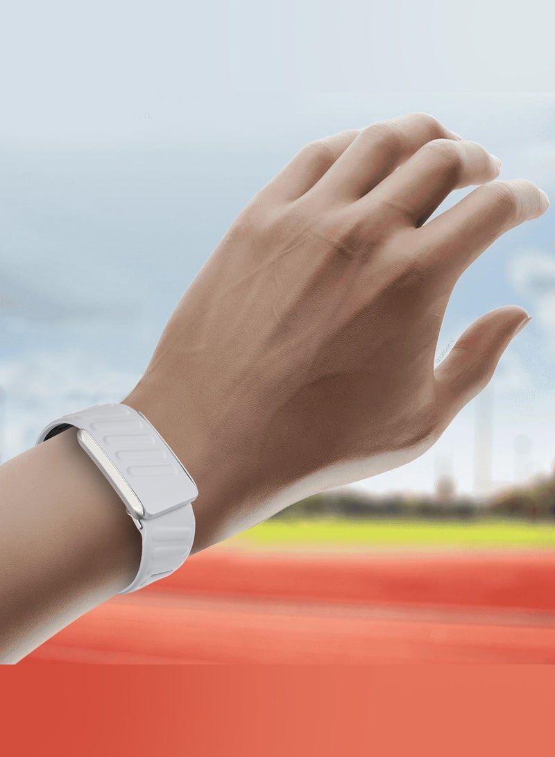 MARGOUN Sports Strap Compatible with Whoop 4.0 Soft and Breathable Silicone Strap Adjustable Replacement Wristbands for Whoop 4.0 Band - Light Grey Light Grey  - Image 5