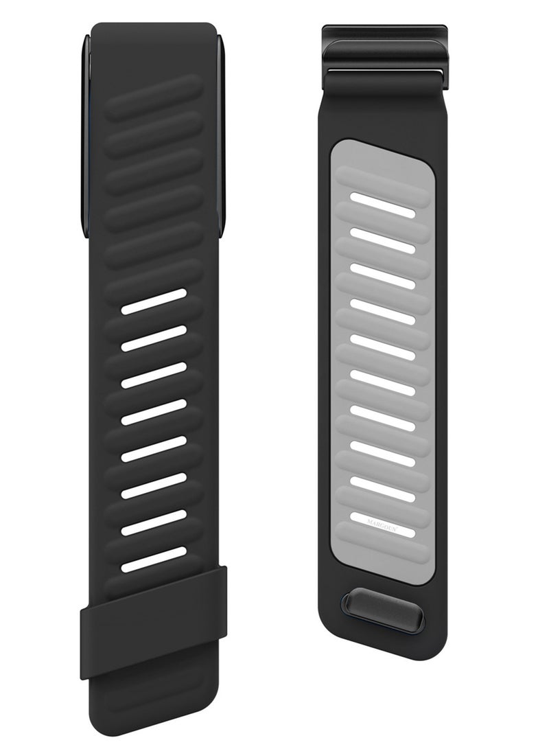 MARGOUN Sports Strap Compatible with Whoop 4.0 Soft and Breathable Silicone Strap Adjustable Replacement Wristbands for Whoop 4.0 Band - Black black  - Image 2
