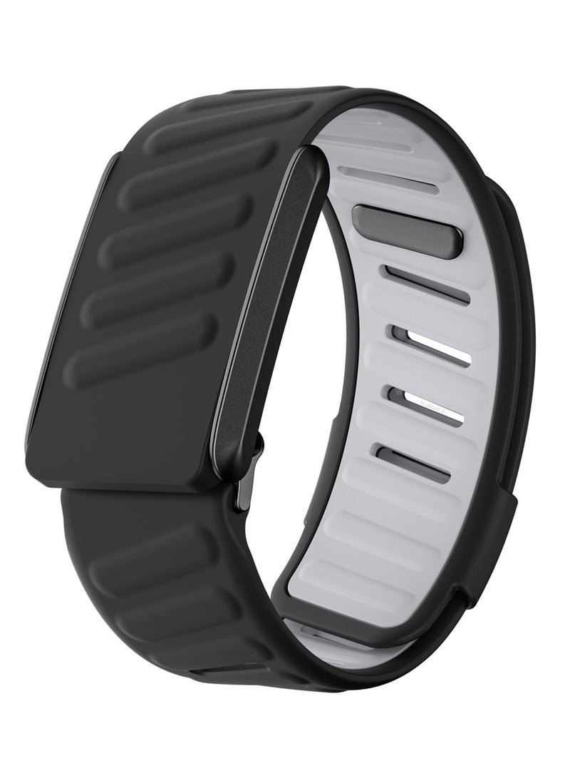 MARGOUN Sports Strap Compatible with Whoop 4.0 Soft and Breathable Silicone Strap Adjustable Replacement Wristbands for Whoop 4.0 Band - Black black  - Image 3