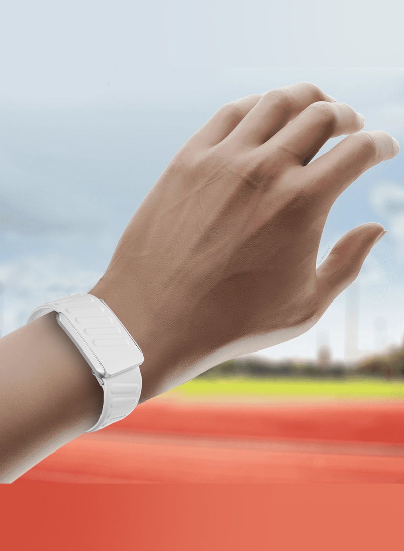 MARGOUN Sports Strap Compatible with Whoop 4.0 Soft and Breathable Silicone Strap Adjustable Replacement Wristbands for Whoop 4.0 Band - White white  - Image 5