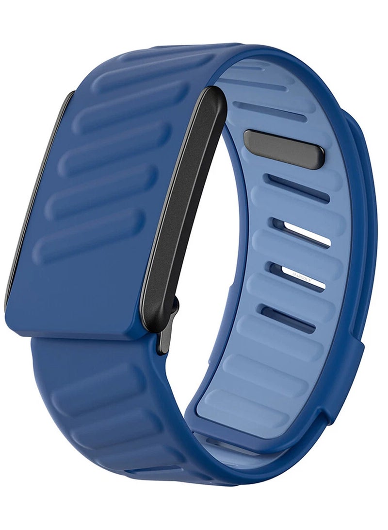 MARGOUN Sports Strap Compatible with Whoop 4.0 Soft and Breathable Silicone Strap Adjustable Replacement Wristbands for Whoop 4.0 Band -Blue blue  - Image 1