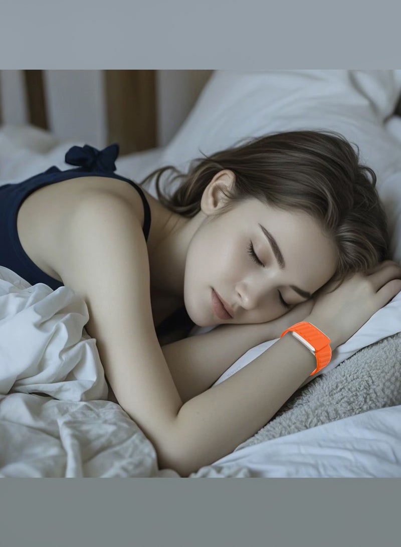 MARGOUN Sports Strap Compatible with Whoop 4.0 Soft and Breathable Silicone Strap Adjustable Replacement Wristbands for Whoop 4.0 Band - Orange orange  - Image 4