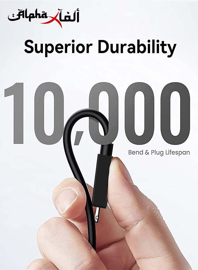 1.5m USB Type C Fast Charging Cable for PS5 Dualsense Controller, XBox Controller, Switch, Android Phones, Samsung Galaxy (Black)