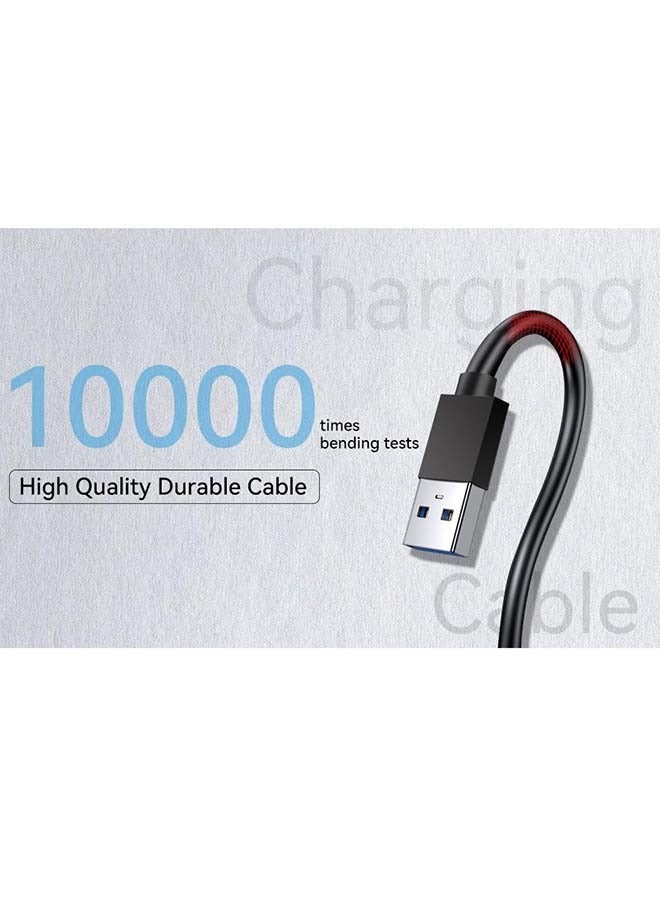 1.5m USB Type C Fast Charging Cable for PS5 Dualsense Controller, XBox Controller, Switch, Android Phones, Samsung Galaxy (Black)