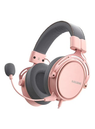 Soulsens Air SE Gaming Headset with 3D Bass，Xbox / PS4 / PS5 / NS / PC Over-Ear Computer Headset with Noise Cancelling Mic, Ultra Light Soft Memory Earpads Gaming Headphones Pink - pnsku/N70185976V/45/_/1750324165/efe22ae3-dd5c-4950-9302-9f2b268ef5f9