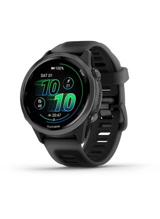 Forerunner 570 - 42MM - Slate Gray Aluminium with Translucent Black/ Black Band - Up to 10 Days of  Battery life  - 1.2" Amoled Display, Corning Gorilla Glass 3, Heart Rate Monitor, All day stress monitor, Advanced GPS features, Music on your Wrist, iOS and Android compatible Slate Grey - pnsku/N70185987V/45/_/1750326744/de7801ce-e0df-4882-bd4f-453ce00466e9