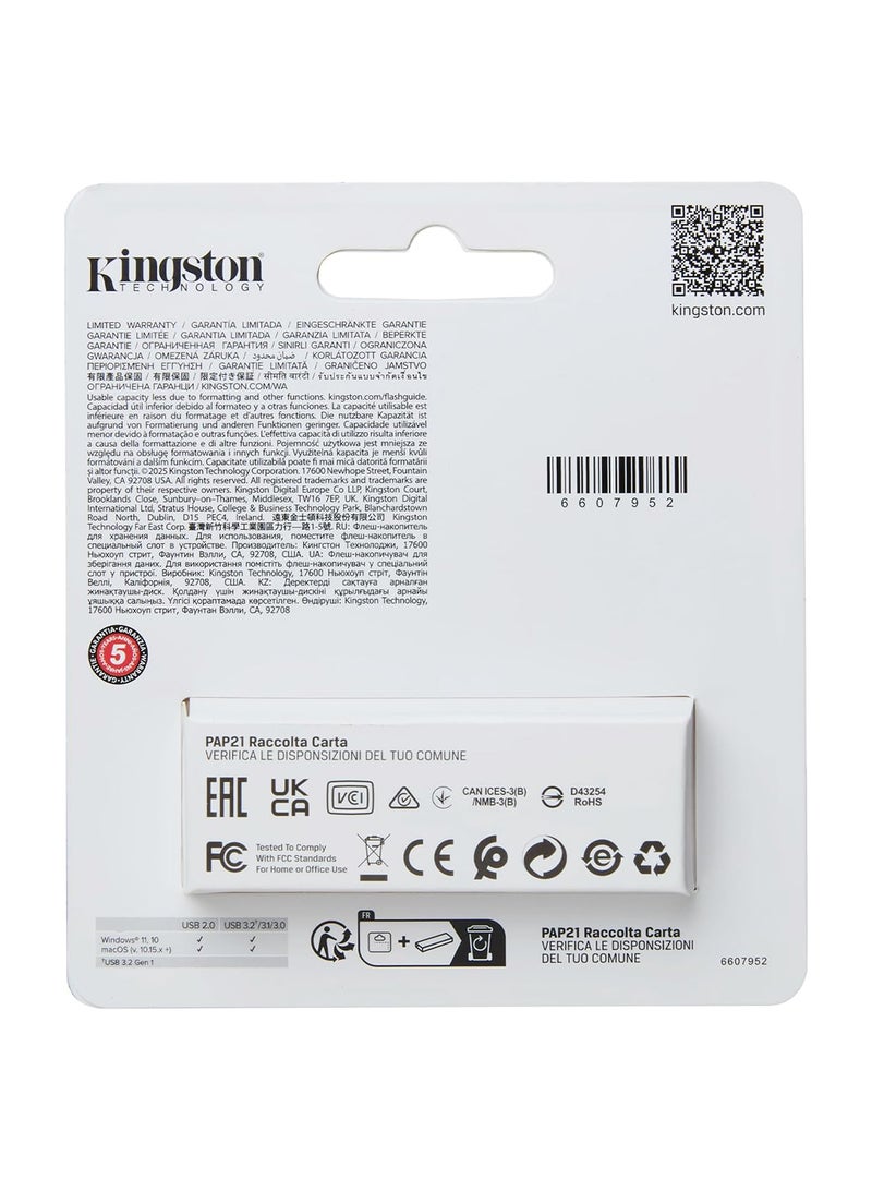 Kingston DataTraveler Exodia S USB Stick - 64GB - USB 3.2 Gen 1 - USB Type A - Black/Black - DTXS/64GB 64 GB - Image 4